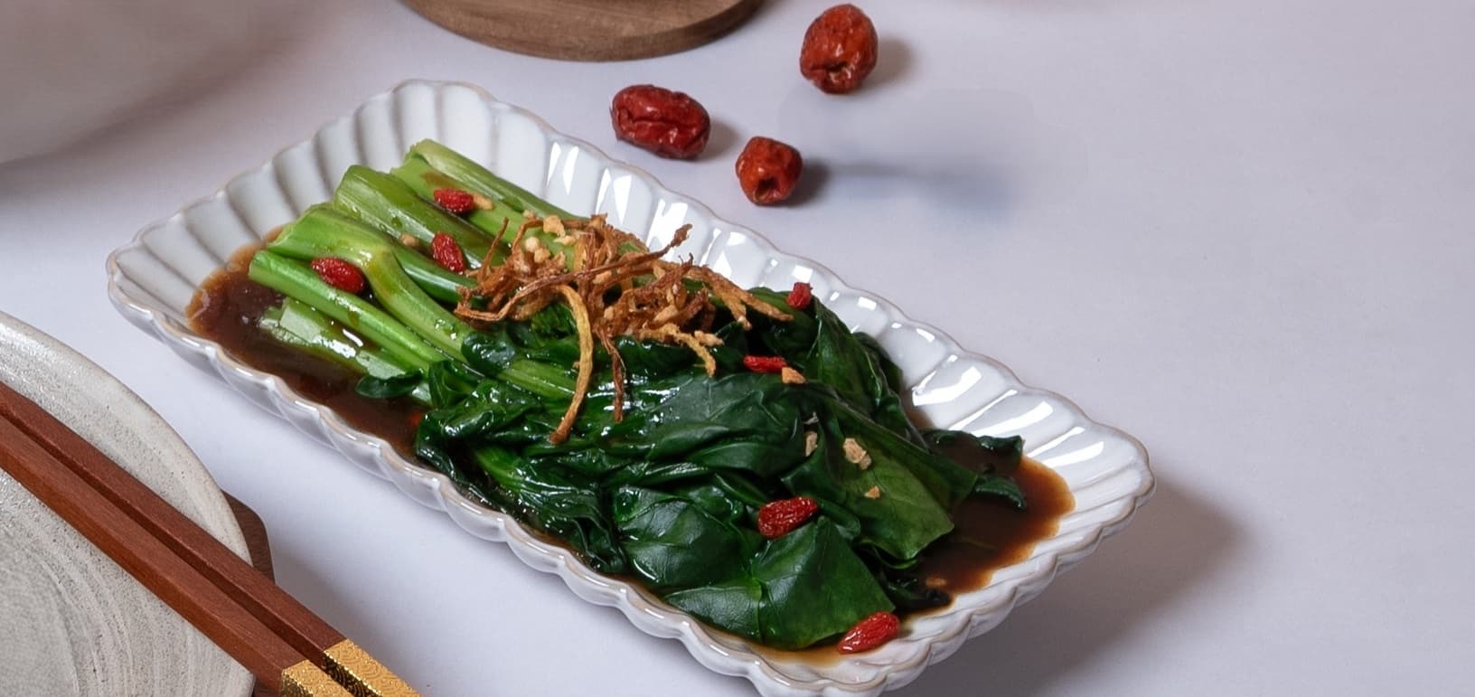Stir Fried HK Kai Lan With Superior Soya Sauce