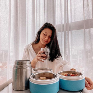 Instagram Influencer Rachel Enjoying Red Date Tea with her Chilli Padi Confinement Meal