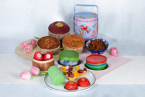Miracle (2 Tier Tingkat Set) - Gold Dust Charcoal Ku Kueh Option - Confinement Food Delivery | Chilli Padi Confinement